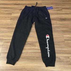 black champion sweatpants size small NWT